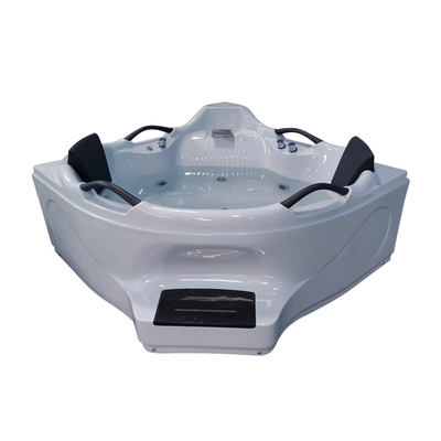 2 Person Outdoor Hydrotherapy Whirlpool SPA Bathtub 1560mm Blue Glass