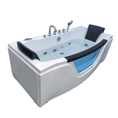1.7m Acrylic Waterfall Whirlpool Bathtub Freestanding Two Person Equipment